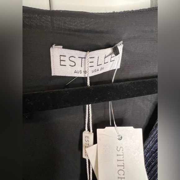 027. NWT Estelle Gloria Tie Top Formal 2X - Picture 9 of 11